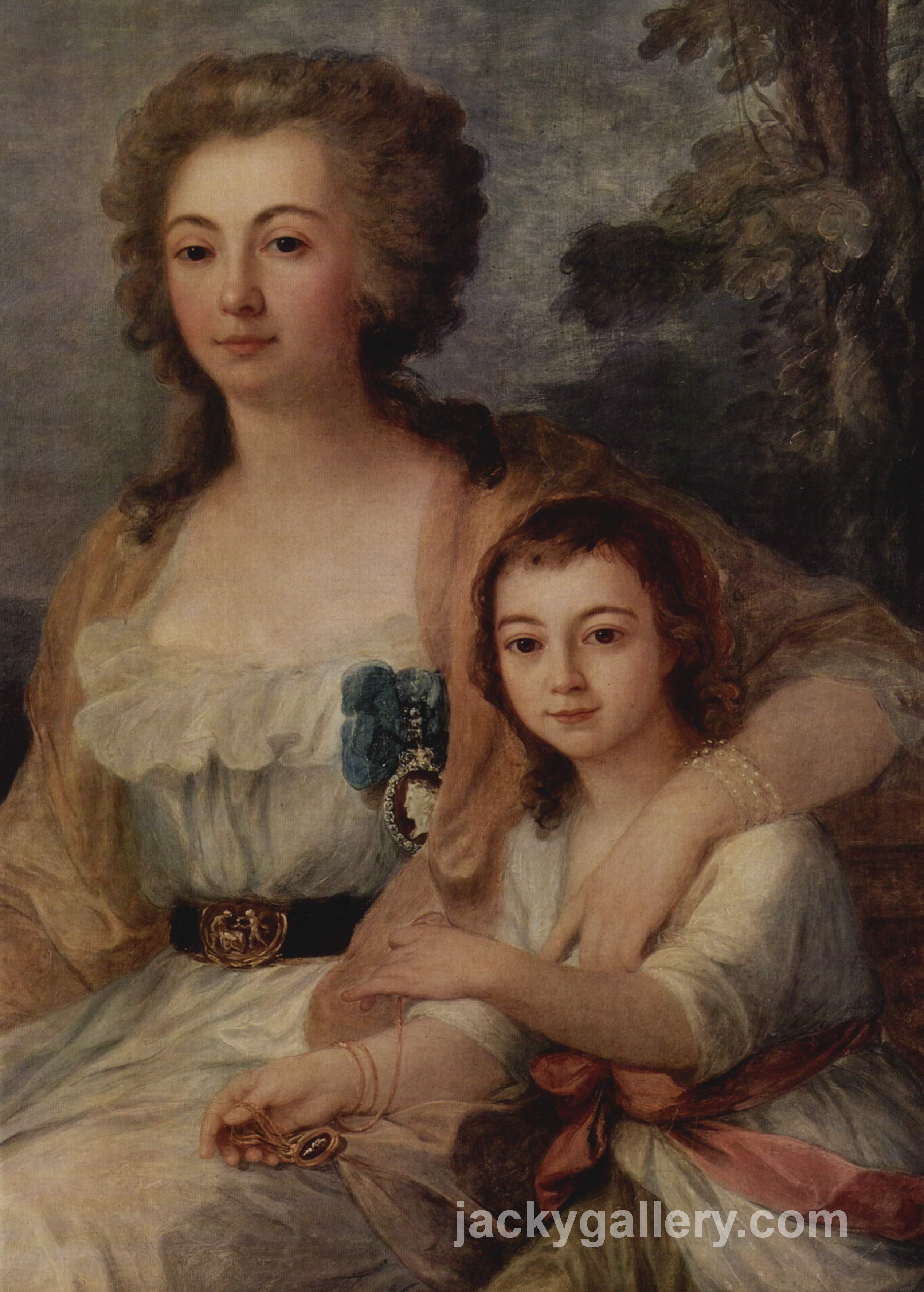 Countess Anna Protassowa with niece, Angelica Kauffman painting - Click Image to Close